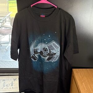 Star Wars Black T-Shirt with Spaceship Design